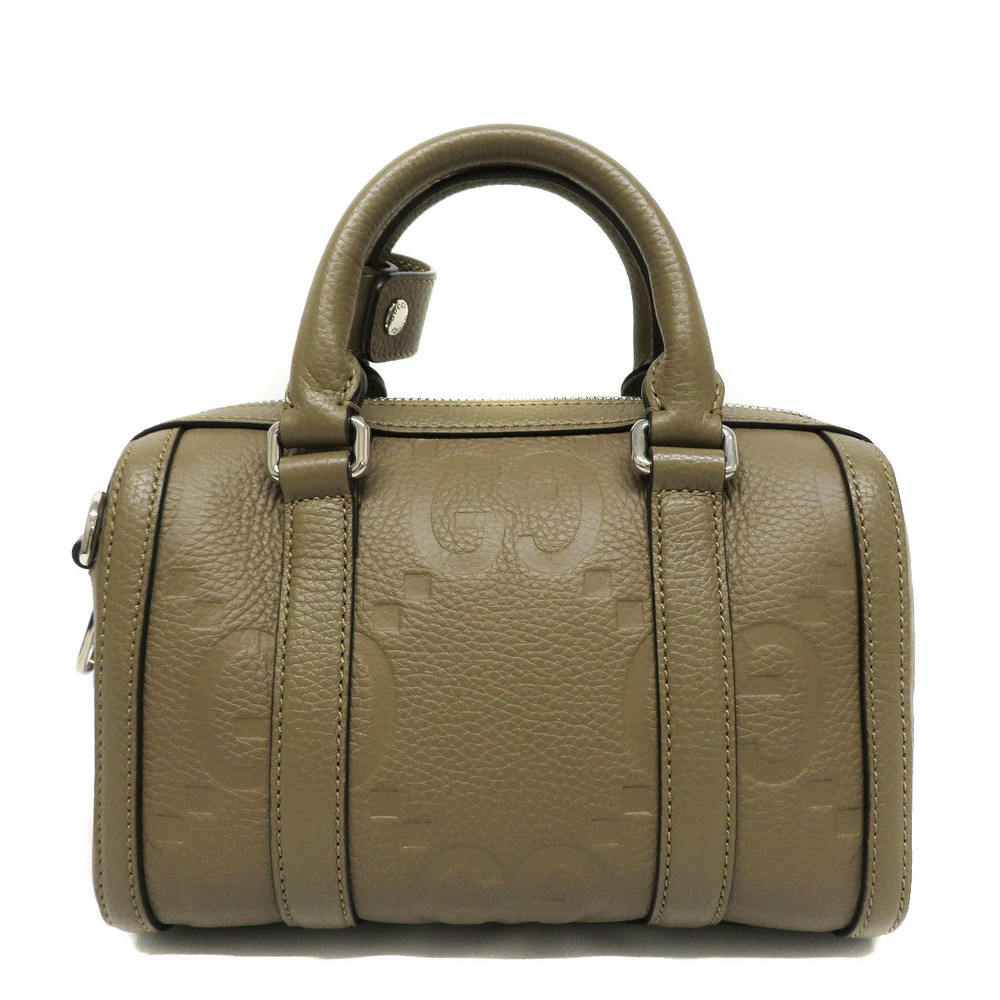 Gucci Jumbo GG Mini Duffel Leather HandBag Beige